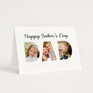 Carte Happy Fête des pères Papa Custom Photo Collage
