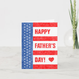 Carte Happy Fête des pères Stars and Stripes (4,5x6)