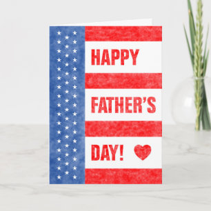 Carte Happy Fête des pères Stars and Stripes (5x7)