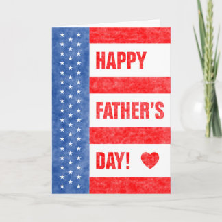 Carte Happy Fête des pères Stars and Stripes (5x7)