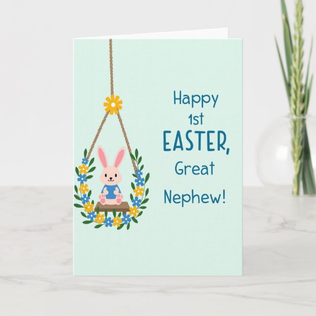 Carte Happy First Spring Great Nephew Card (Devant)