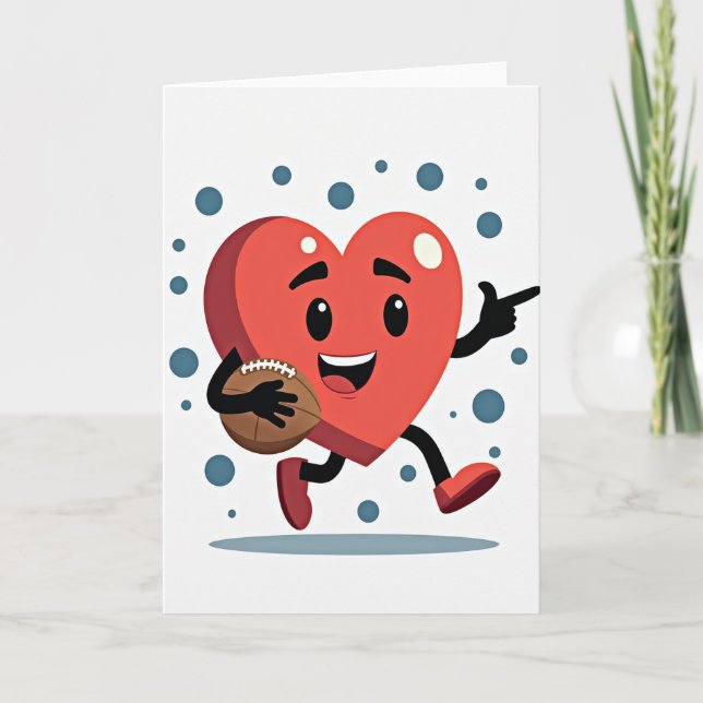Carte Happy Football Heart Card (Devant)