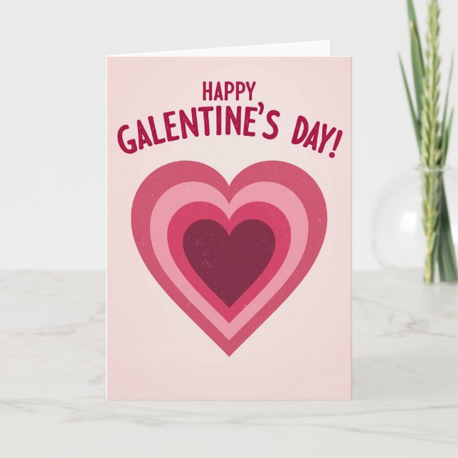 Carte Happy Galentines Day Layered Heart Card (Devant)