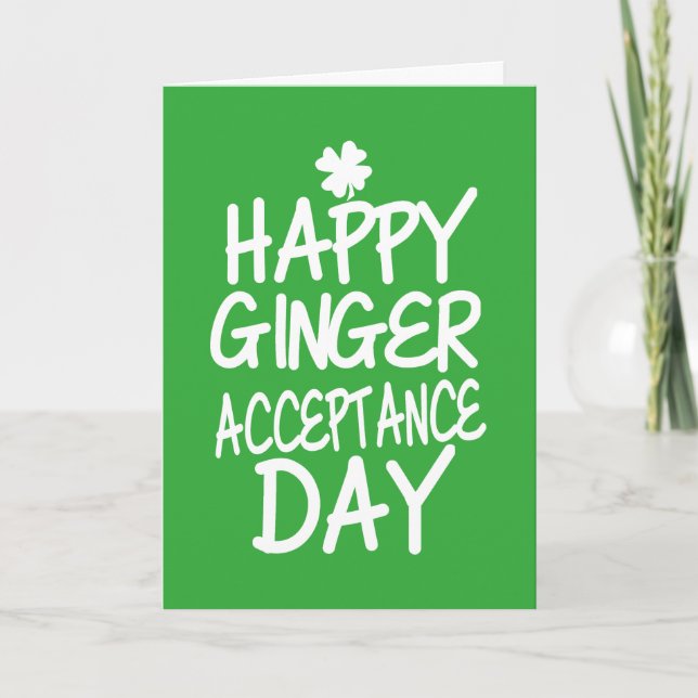 Carte Happy Ginger Acceptance Day Green (Devant)