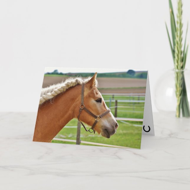 Carte Happy Girl Birthday Horse (Devant)