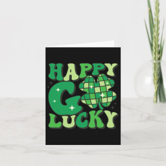 Carte Happy Go Lucky Shamrock Jour de la Saint Patrick H