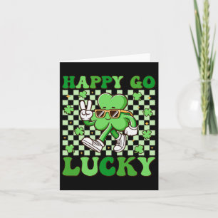 Carte Happy Go Lucky Shamrock Jour de la Saint Patrick i