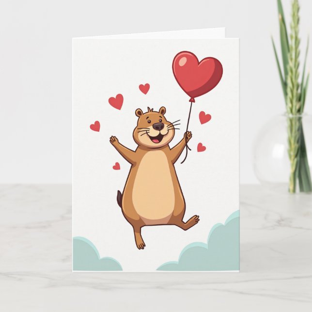 Carte Happy Groundhog Love Card (Devant)