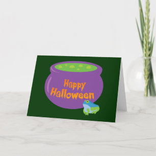 Carte Happy Halloween Cauldron