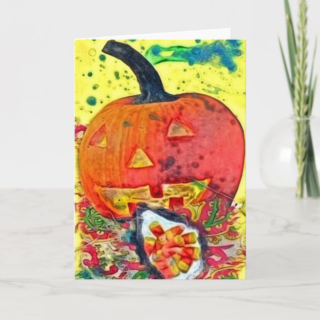 Carte Happy Halloween Collage (Devant)