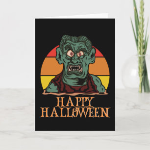 Carte Happy Halloween drôle caractère Déplaisant
