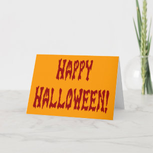 Carte Happy Halloween Gore Texte