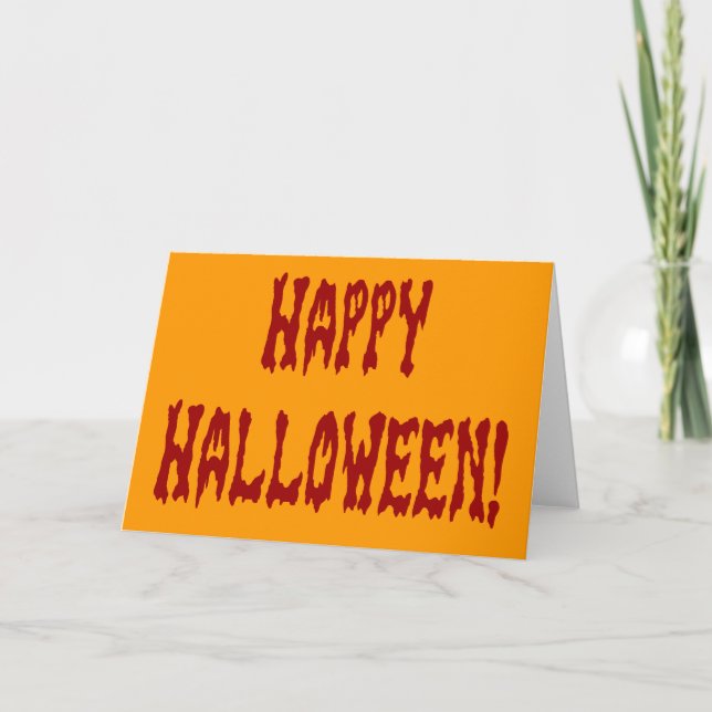 Carte Happy Halloween Gore Texte (Devant)