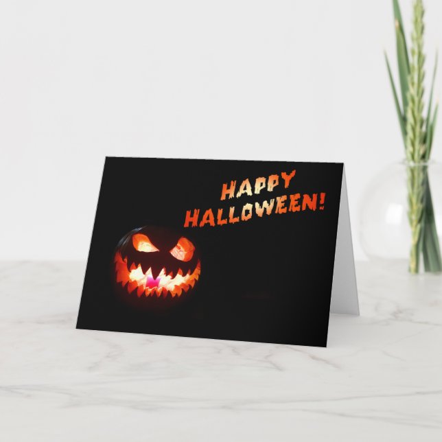 Carte HAPPY HALLOWEEN - Jack-O-Lantern (Devant)