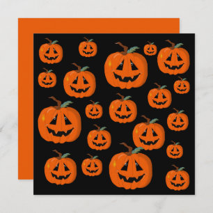 Carte Happy Halloween Jack-o'-lantern Illustration Art