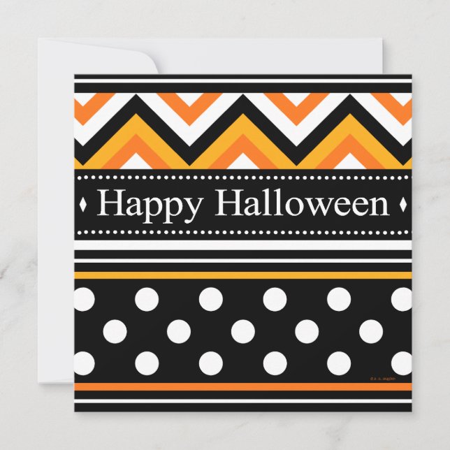 Carte Happy Halloween Motif moderne (Devant)
