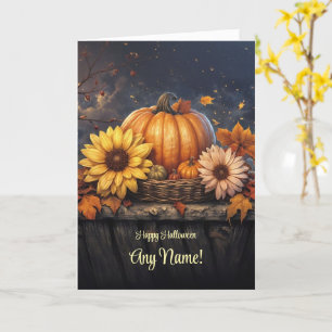 Carte Happy Halloween Personnalisé Nom ou Noms Personnal
