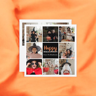 Carte Happy Halloween Photo Collage Simple