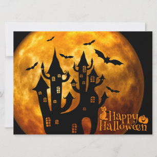 Carte Happy Halloween (Pleine lune)