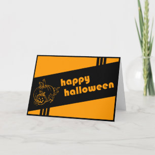 Carte happy halloween : retro :