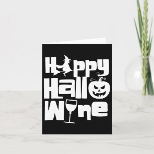 Carte Happy Hallowine Funny Halloween Sorcière de nuit P