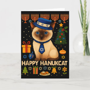 Carte Happy Hanukcat Sweatshirt Sale Chat Chanukah Juif 