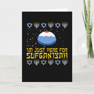 Carte Happy Hanukkah Sufganiyah Jewish Funny Holiday