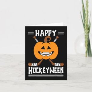 Carte Happy Hockeyween Joueur de hockey sur glace Hallow
