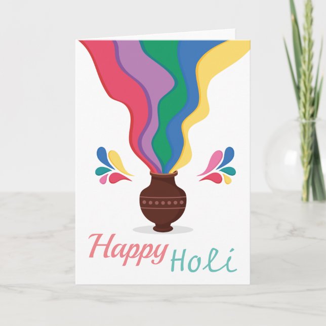 Carte Happy Holi in White Background (Devant)