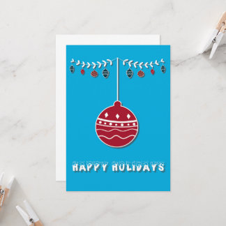 Carte Happy holidays flat greeting card