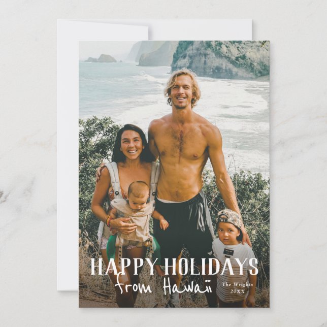 Carte Happy Holidays from Hawaii photo holiday card (Devant)
