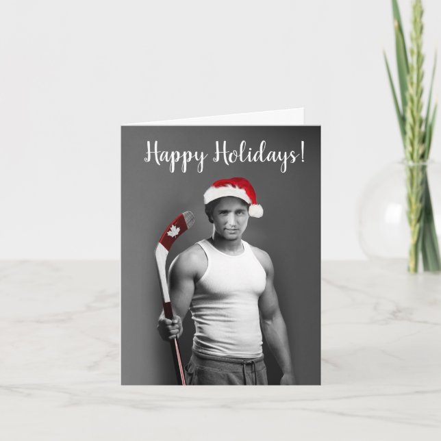 Carte Happy Holidays from Hunky Justin Trudeau (Devant)