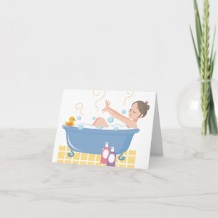 Carte Happy Home Spa Day - woman in bath tub