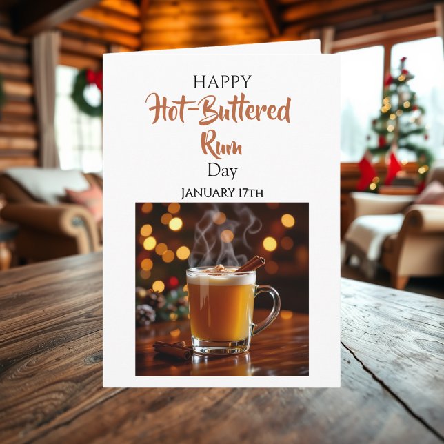 Carte Happy Hot-Buttered Rum Day | January 17th (Créateur téléchargé)