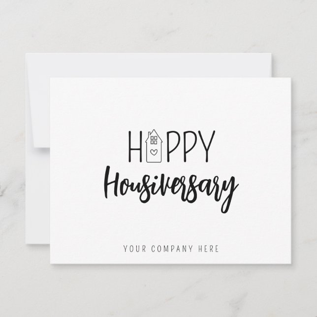 Carte Happy Housiversary immobilier (Devant)