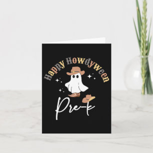Carte Happy Howdyween Pré-k Ghost Western Enseignant Pre