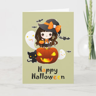 Carte Happy Kawaii Halloween