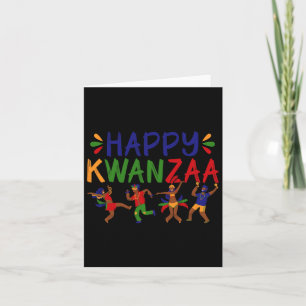 Carte Happy Kwanzaa - Afro Afro Wo de Noël afro-américai