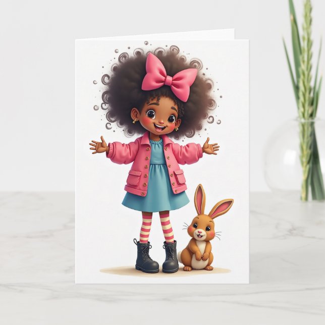 Carte Happy Little Girl Friend Card (Devant)