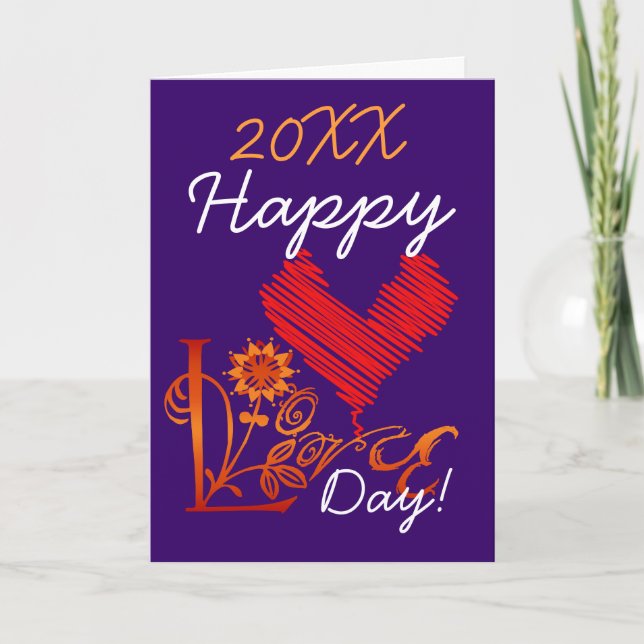 Carte hAPPY LOVE dAY - Customisée (Devant)