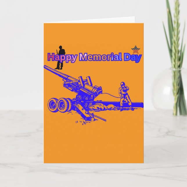 Carte Happy memorial day orange (Devant)