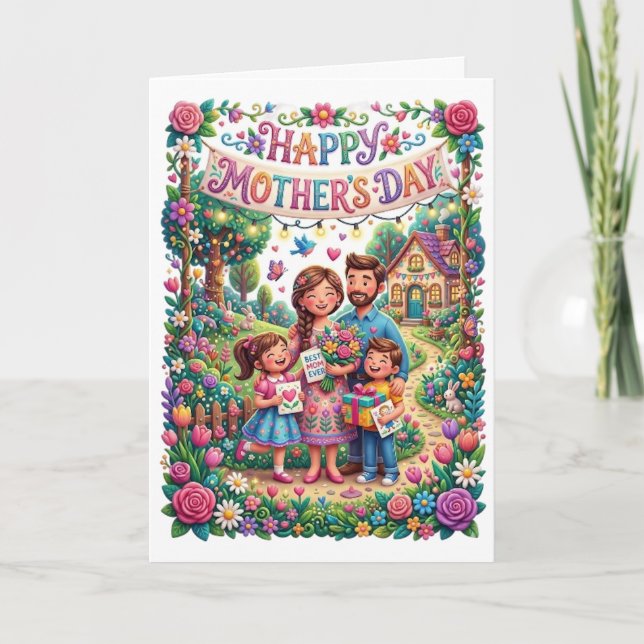 CARTE HAPPY MOTHER'S DAY (Devant)