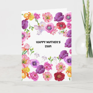 CARTE HAPPY MOTHER'S DAY FLOWER GREETING CARD