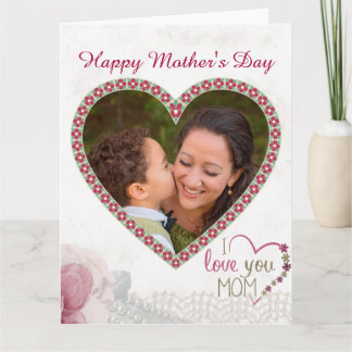 Carte Happy Mother's Day Heart Personalized