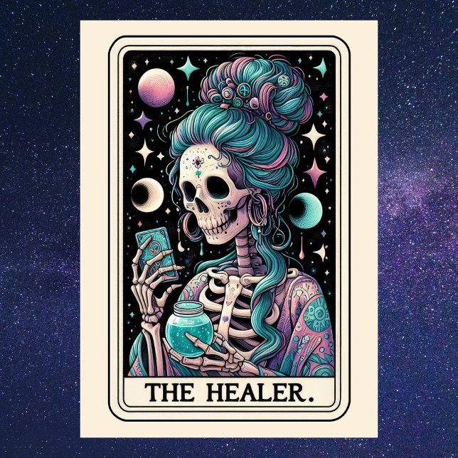Carte Happy Mother's Day The Healer Tarot Skeleton (Happy Mother's Day The Healer Tarot Skeleton Card
)
