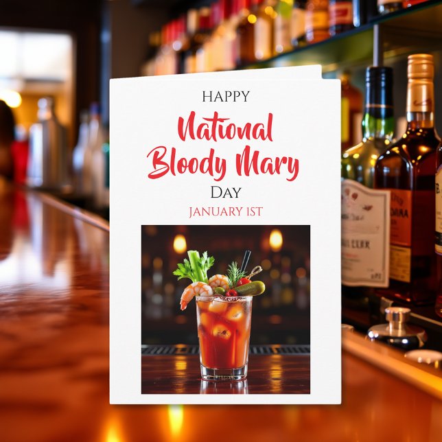 Carte Happy National Bloody Mary Day | January 1st (Créateur téléchargé)