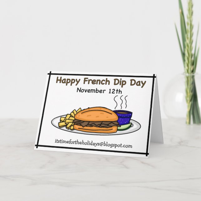 Carte Happy National French Dip Day - November 12th   (Devant)