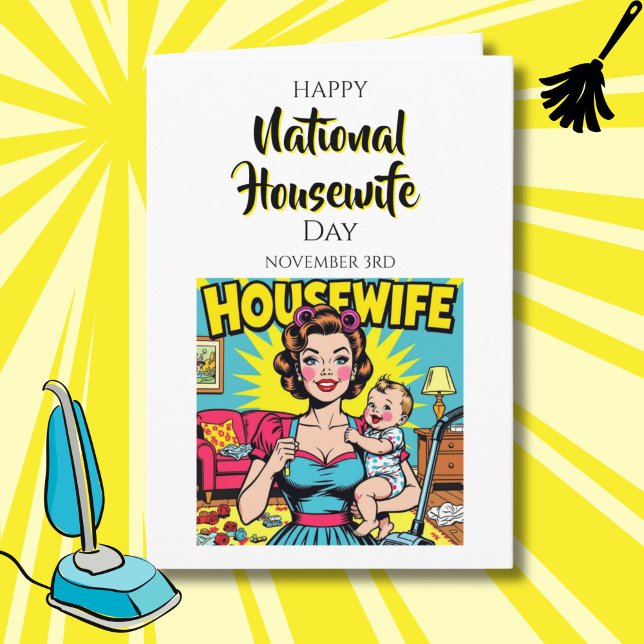 Carte Happy National Housewife's day | November 3rd (Créateur téléchargé)