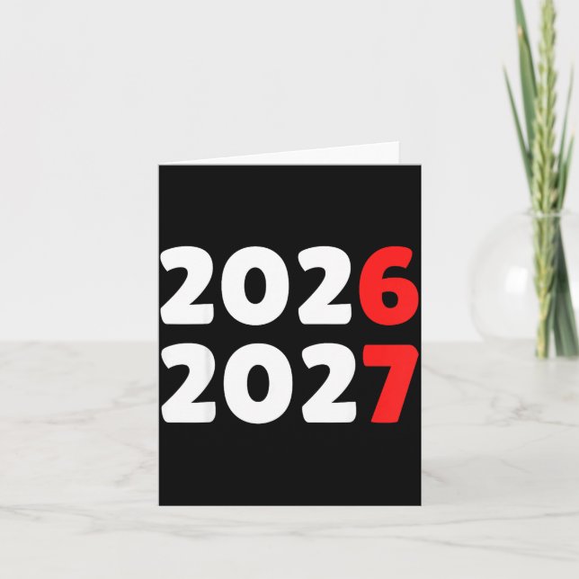 Carte Happy New Year 2026 2027 Funny Six Seven 67 Meme C (Devant)