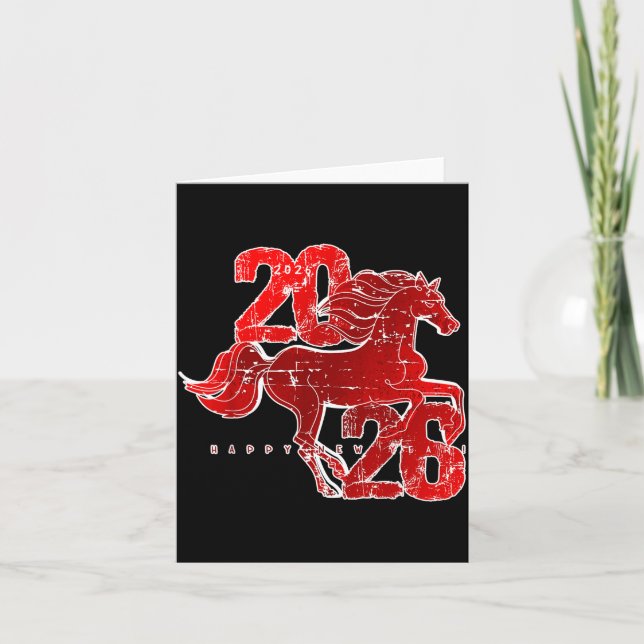 Carte Happy New Year 2026 Chinese New Year 2026 Year Of  (Devant)